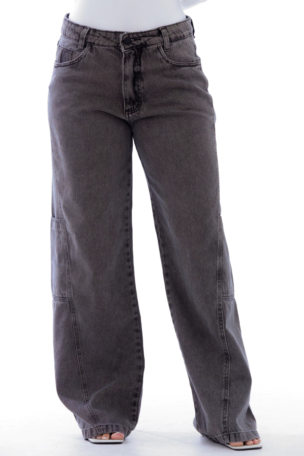 Calça Jeans com Bolsos Laterais