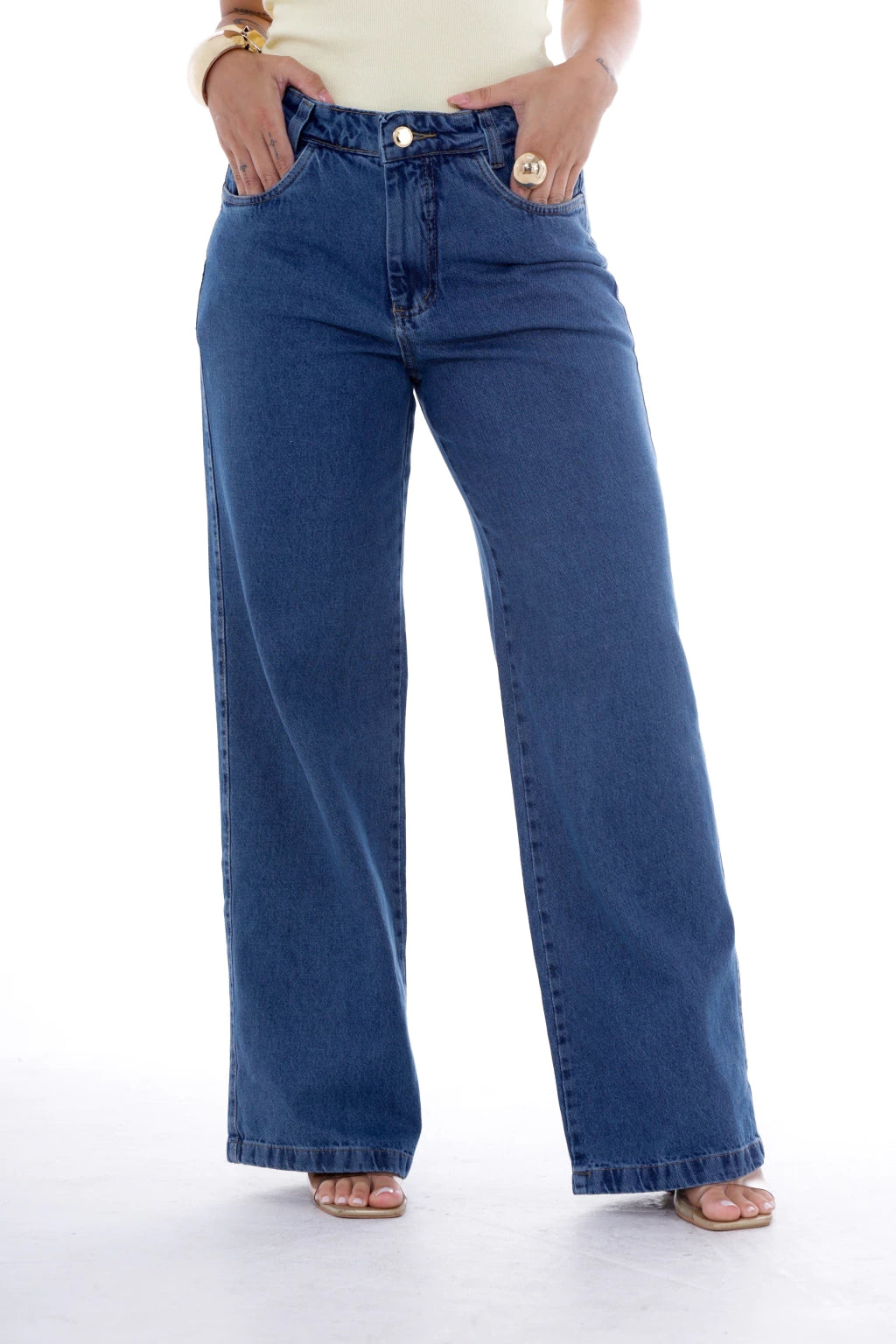 Calça Jeans Wide Leg